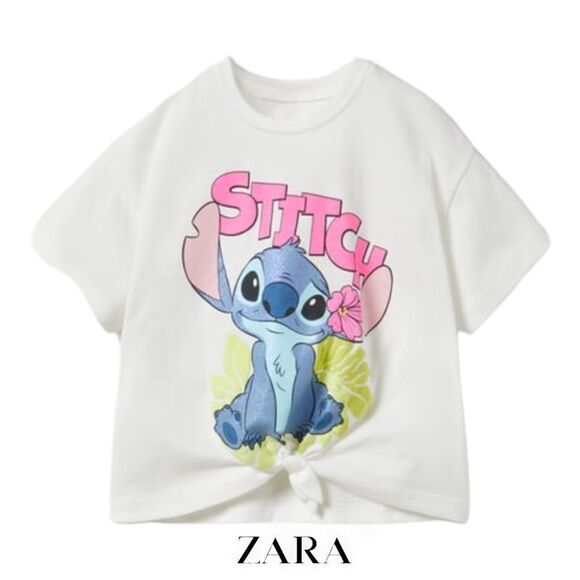 ZARA Kids | White | LILO & STITCH DISNEY T-SHIRT - Picture 1 of 5